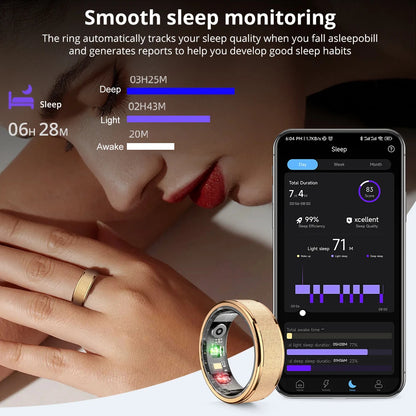 AvenLife Smart Ring Gen 10: Health/Sleep Track, 5ATM, Sports & Charging Case