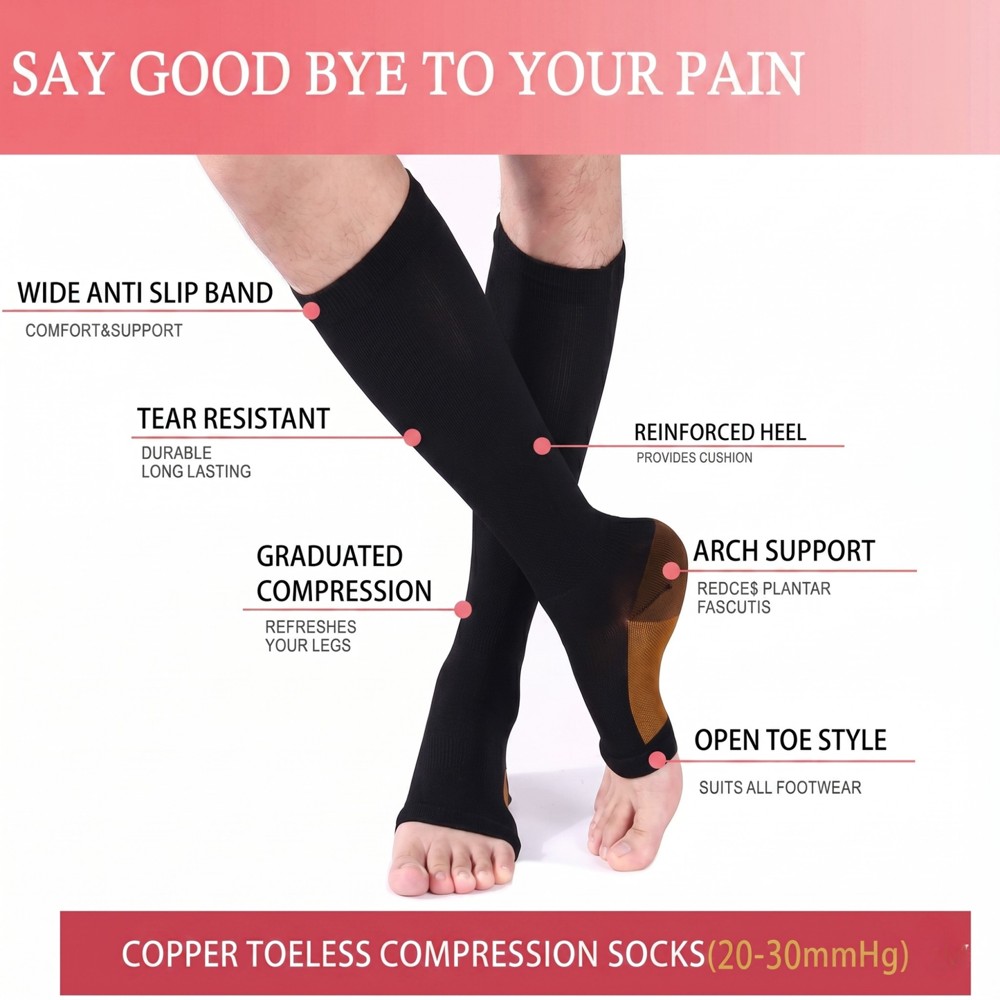 Avenlife® Toeless Compression Socks