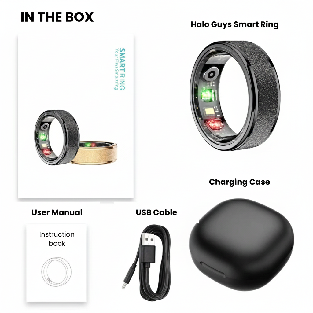 AvenLife Smart Ring Gen 10: Health/Sleep Track, 5ATM, Sports & Charging Case