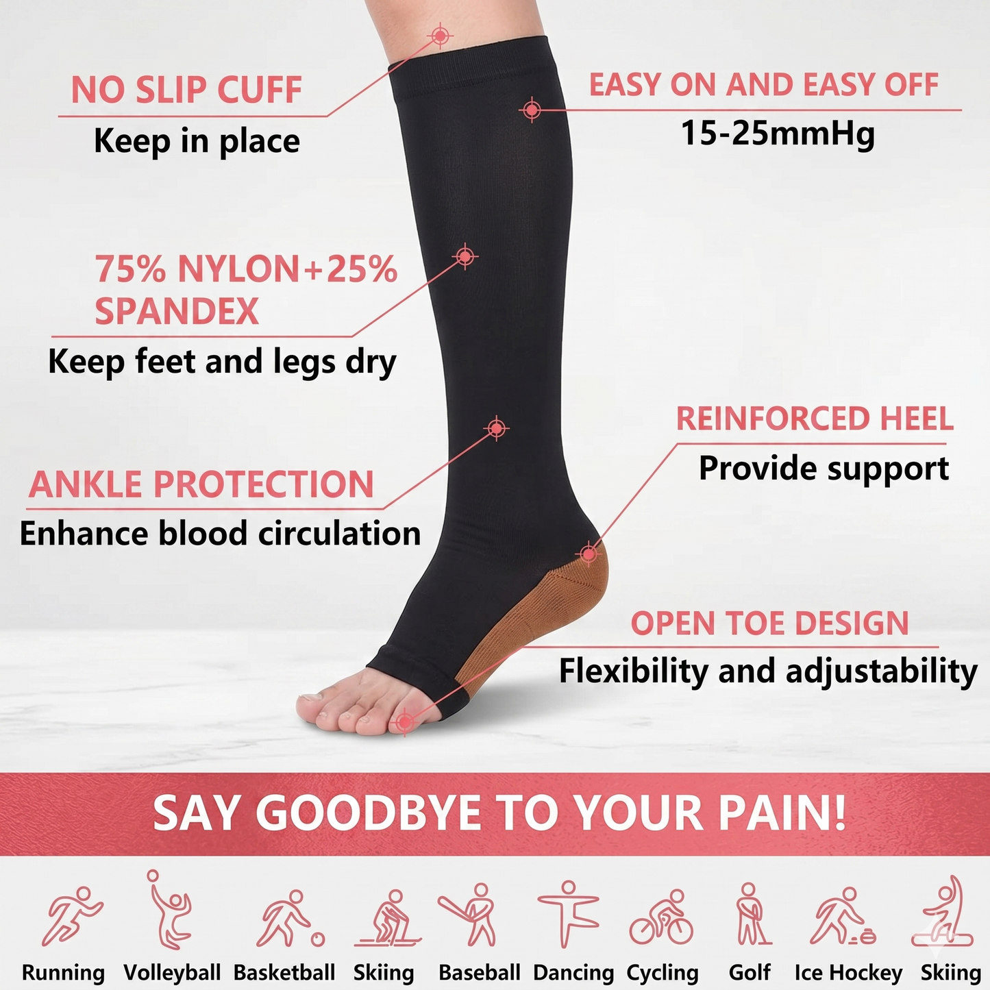 Avenlife® Toeless Compression Socks