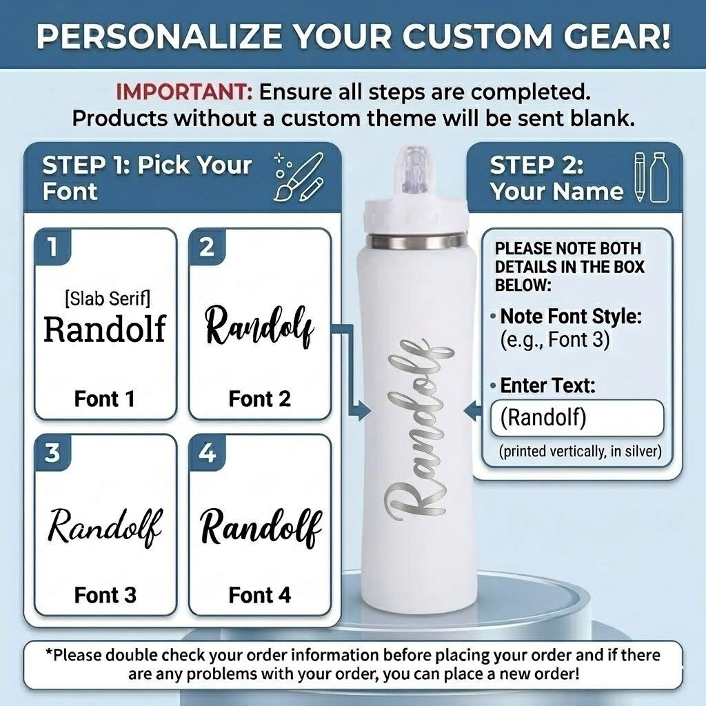 20 oz Custom Engraved Water Bottle