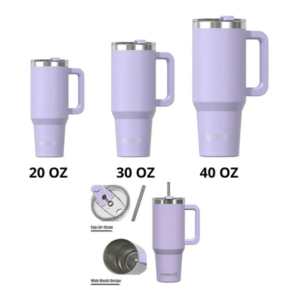 20/30/40 oz Stainless Steel Tumbler With Handle